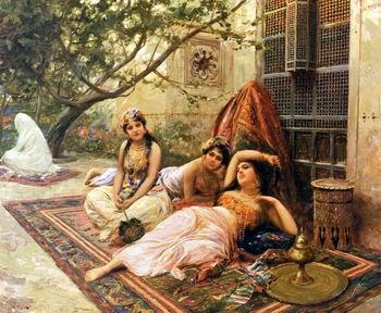 unknow artist Arab or Arabic people and life. Orientalism oil paintings  505 China oil painting art